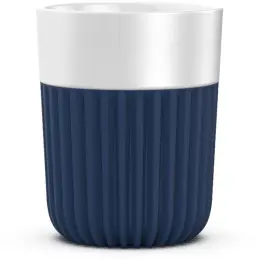 Sengetti Ribbed Coffee Mug White-Navy